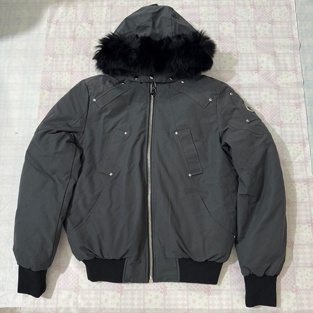 Moncler Fur Collar Hooded Korean-Style Down Jacket